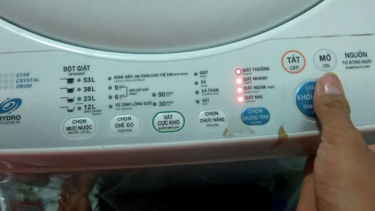 Cách reset máy giặt Toshiba