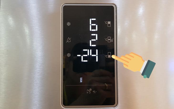 Cách điều chỉnh nhiệt độ tủ lạnh Beko bằng điều khiển1