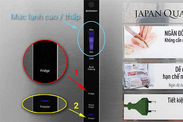 Cách điều chỉnh nhiệt độ tủ lạnh Panasonic 2 dàn lạnh độc lập