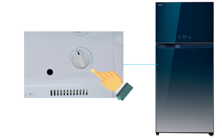 Cách điều chỉnh nhiệt độ tủ lạnh Toshiba bằng bảng điều khiển1