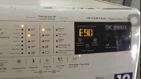 Máy giặt Electrolux báo lỗi E90 cách xử lý tại nhà từ A - Z