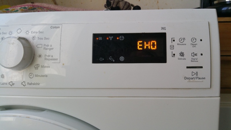 Máy giặt Electrolux báo lỗi eho