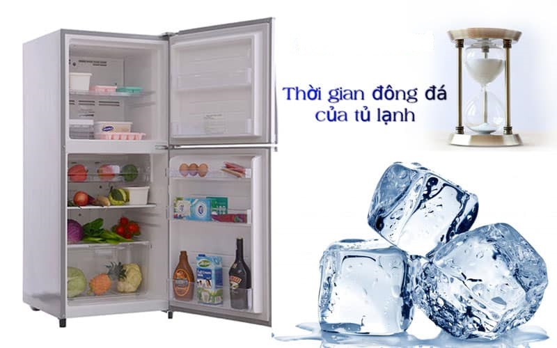 tủ lạnh chạy bao lâu thì đông đá