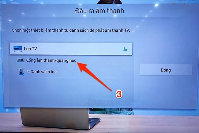 cách kết nối tivi Samsung với Amply qua dây cáp4