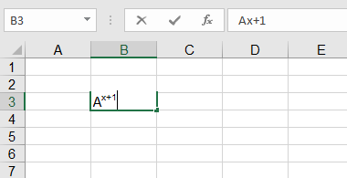 cách viết số mũ trên Excel2
