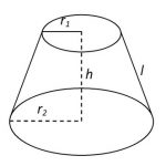 Diện tích xung quanh hình nón cụt, diện tích toàn phần hình nón cút từ A- Z